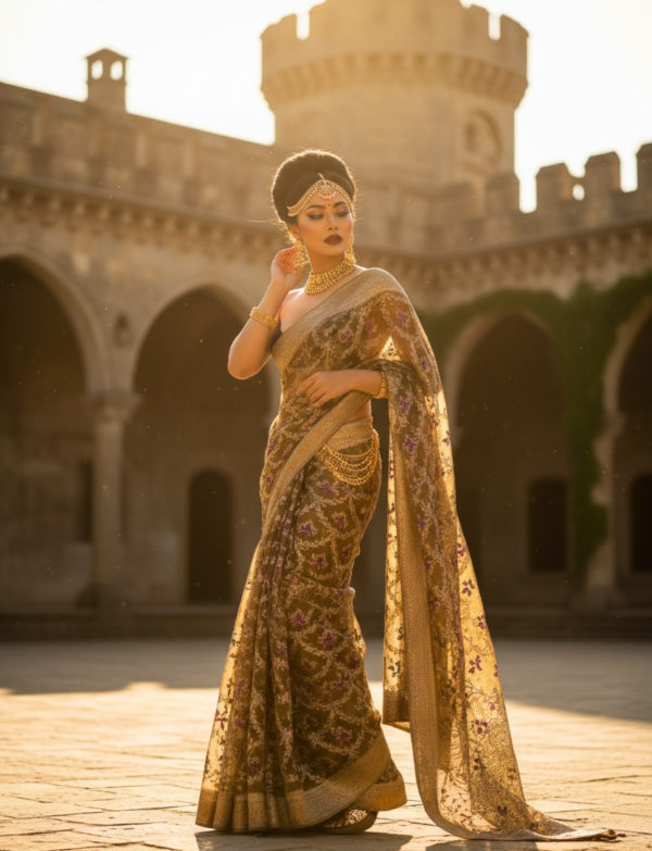 Golden Muslin with Golden Hue